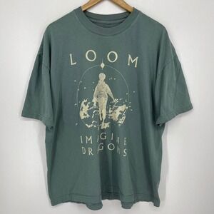 Imagine Dragons Loom World Tour 2024 T-Shirt Mens XL Green Ragged Insomnia USA